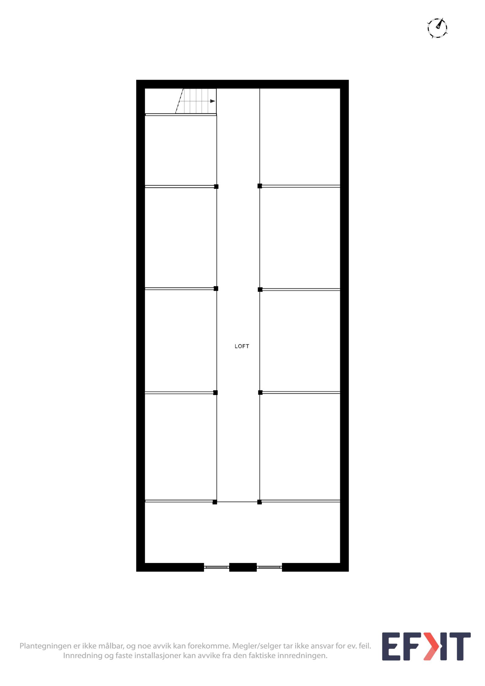 Plantegning 2. etasje redskapshus