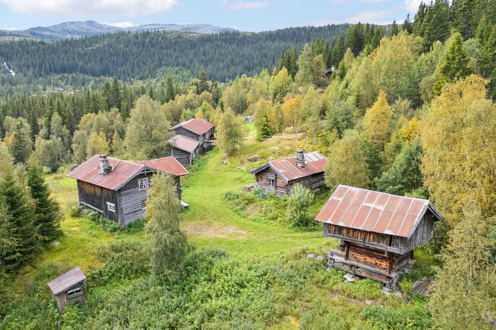 Tunet består av eldre bebyggelse med behov for renovering