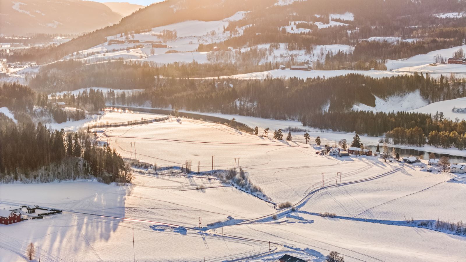 Jord og skog ved Lande, ved Lågen 